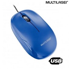Mouse com Fio USB Óptico 1200Dpi Box Multilaser MO293 - Azul